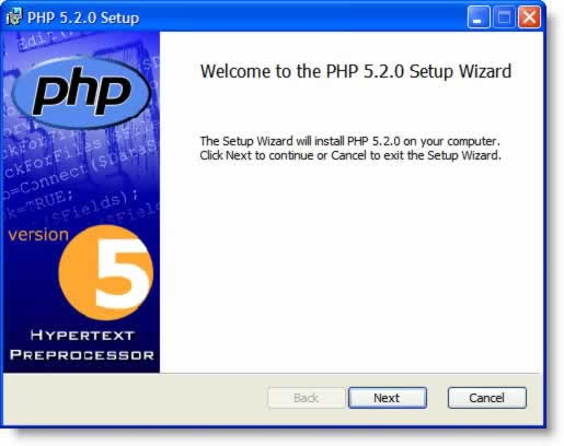 welcome of php installation